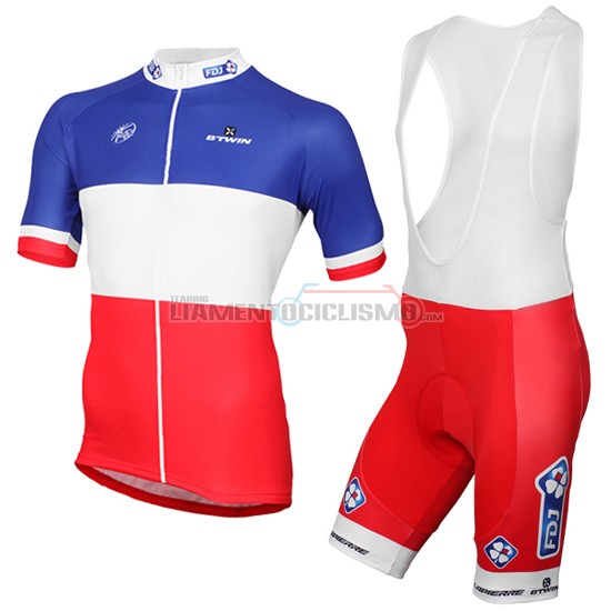 Abbigliamento Ciclismo FDJ 2017 bianco e rosso